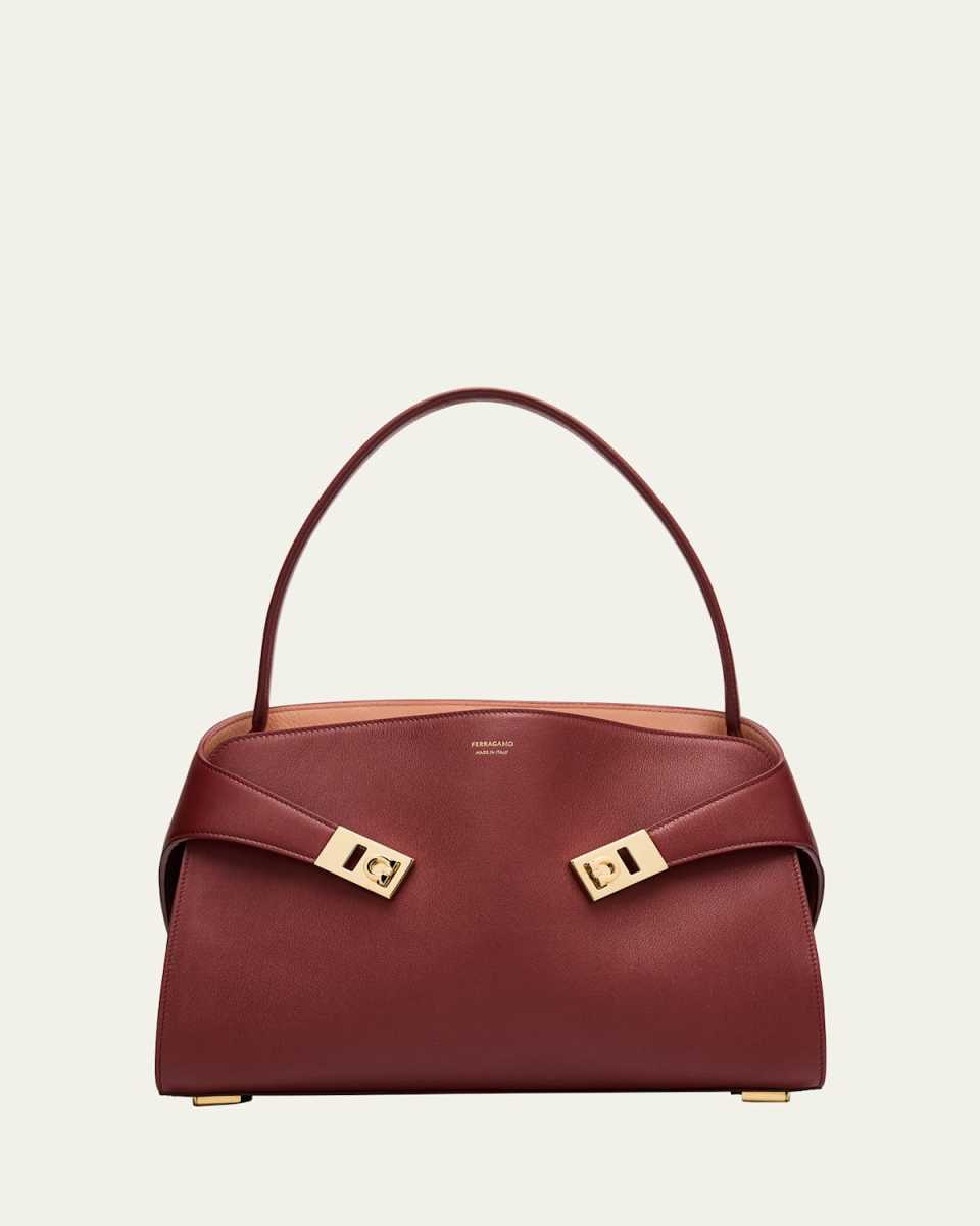 Small Hug Leather Shoulder Bag